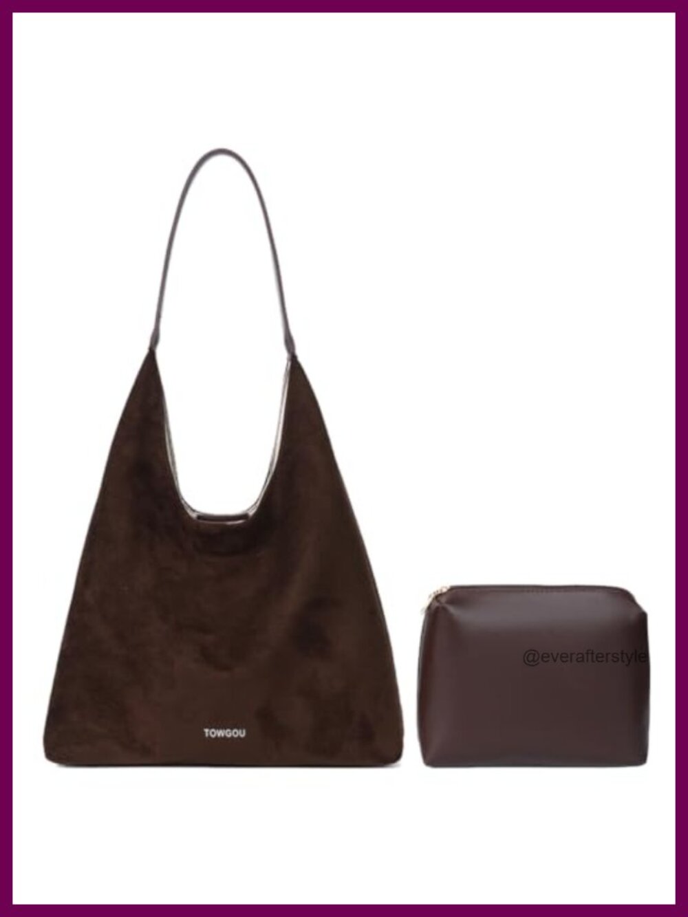 Suede Slouchy Shoulder Bag Crescent Hobo Tote Handbag for Women